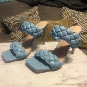 STEVE MADDEN Womens Braided Stiletto Sandals Sz 9.5
